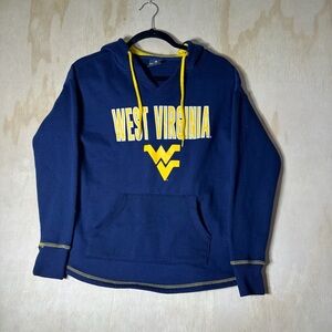 Women's Colosseum Navy West Virginia Mountaineers Tunic Pullover Hoodie